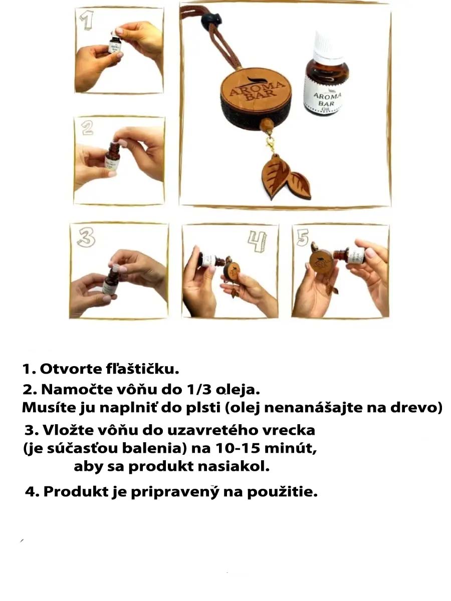 Vonný prívesok "Mini" v hnedej farbe